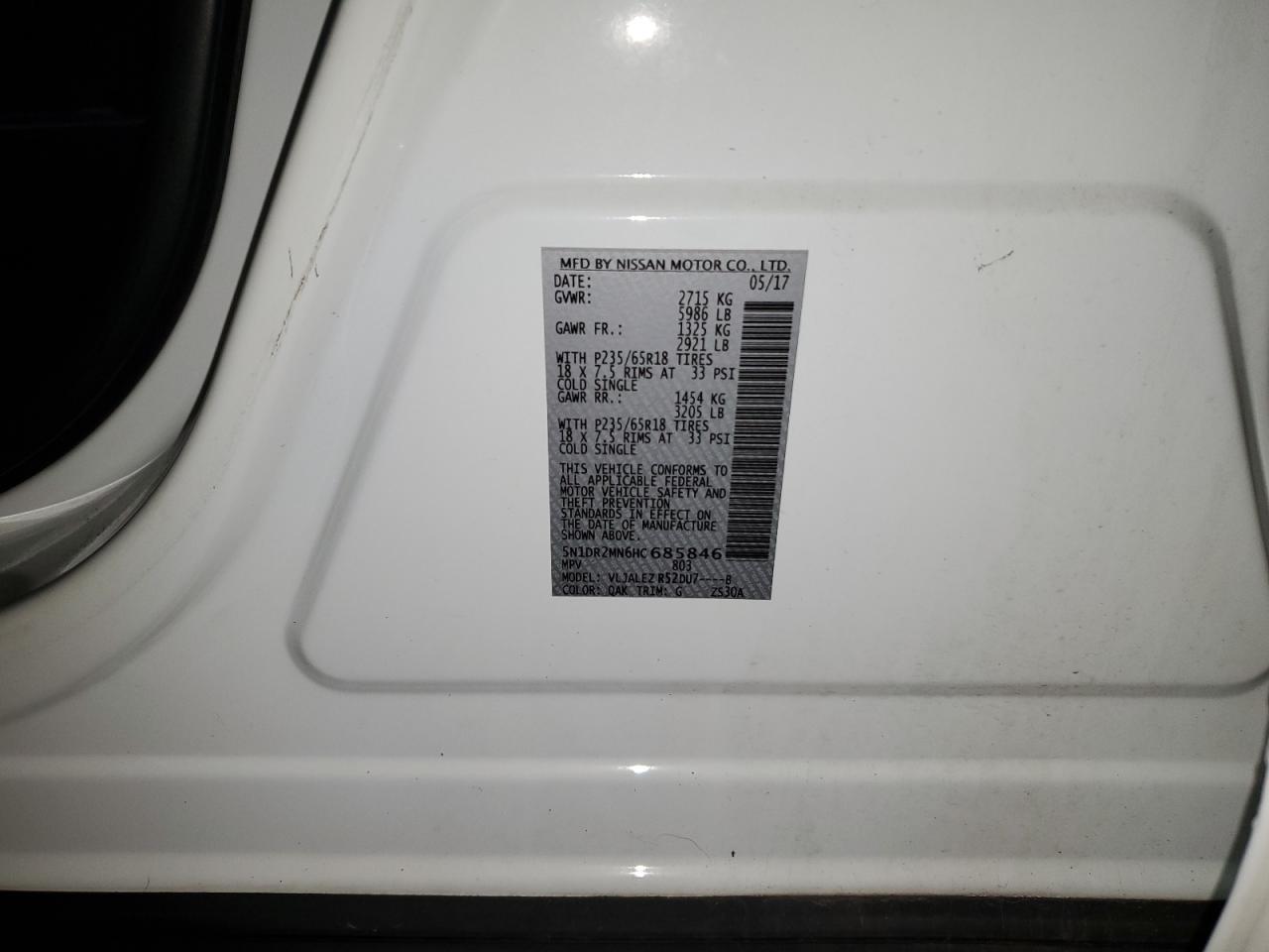 2017 NISSAN PATHFINDER