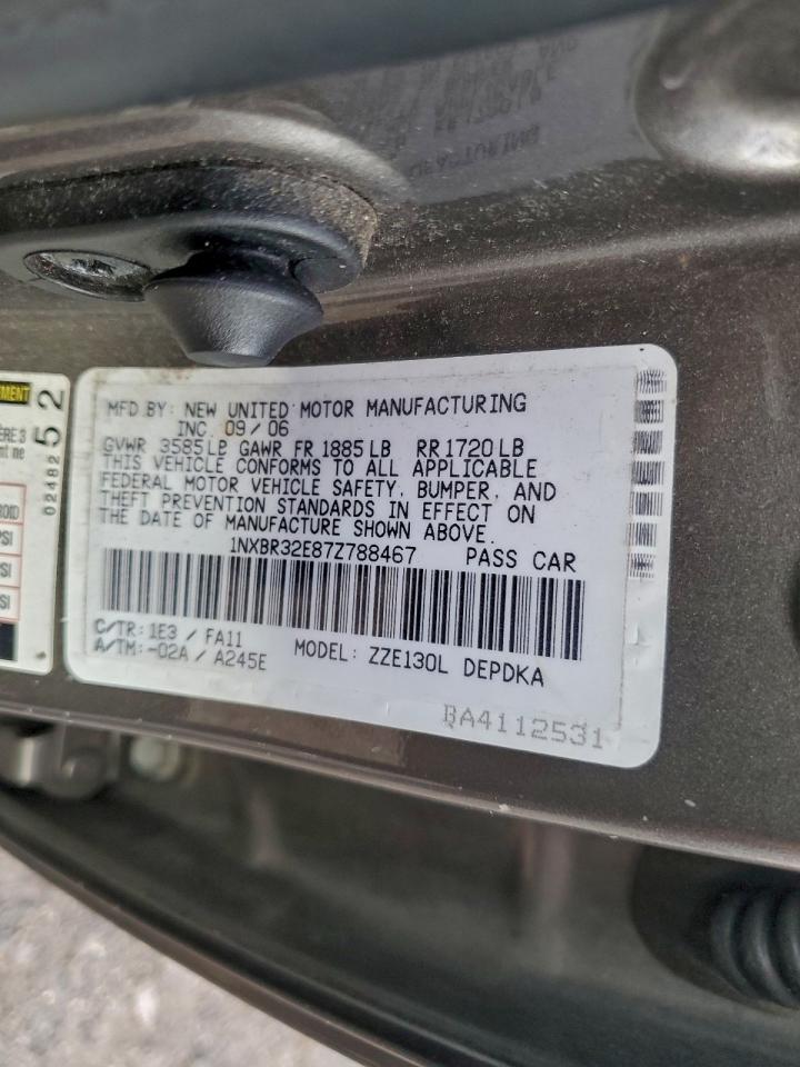 2007 TOYOTA COROLLA