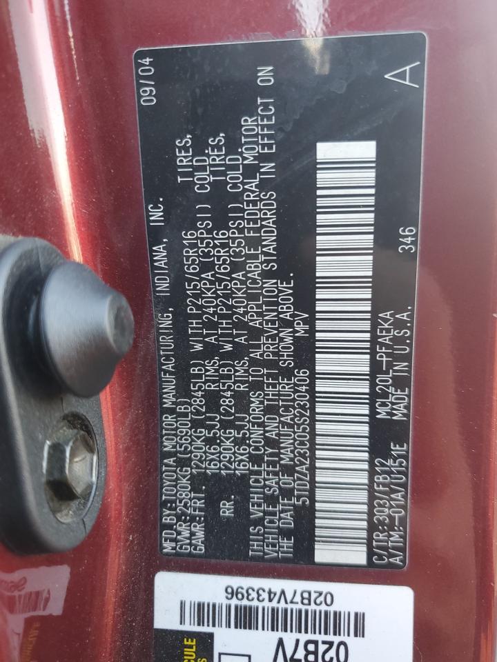 2005 TOYOTA SIENNA