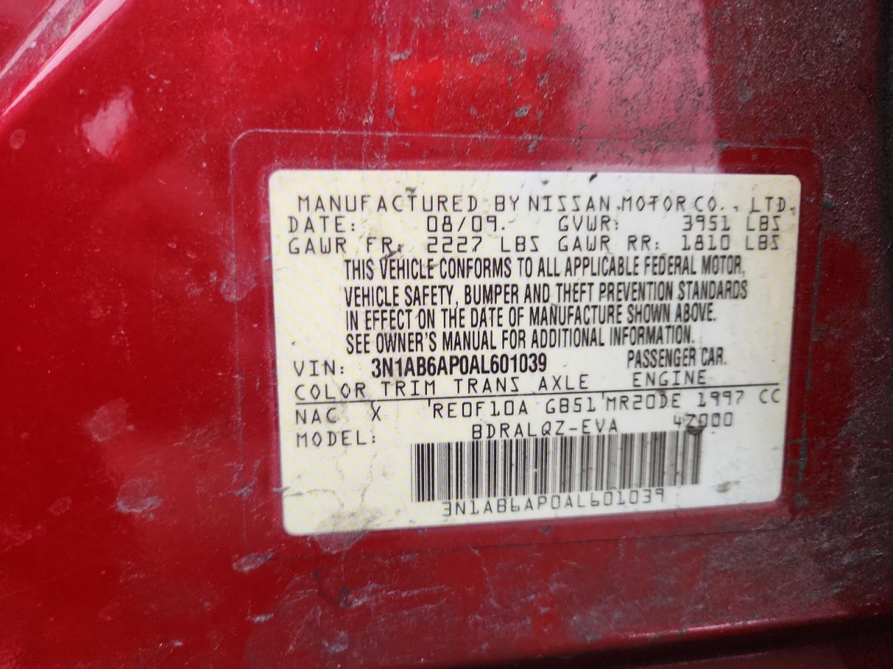 2010 NISSAN SENTRA