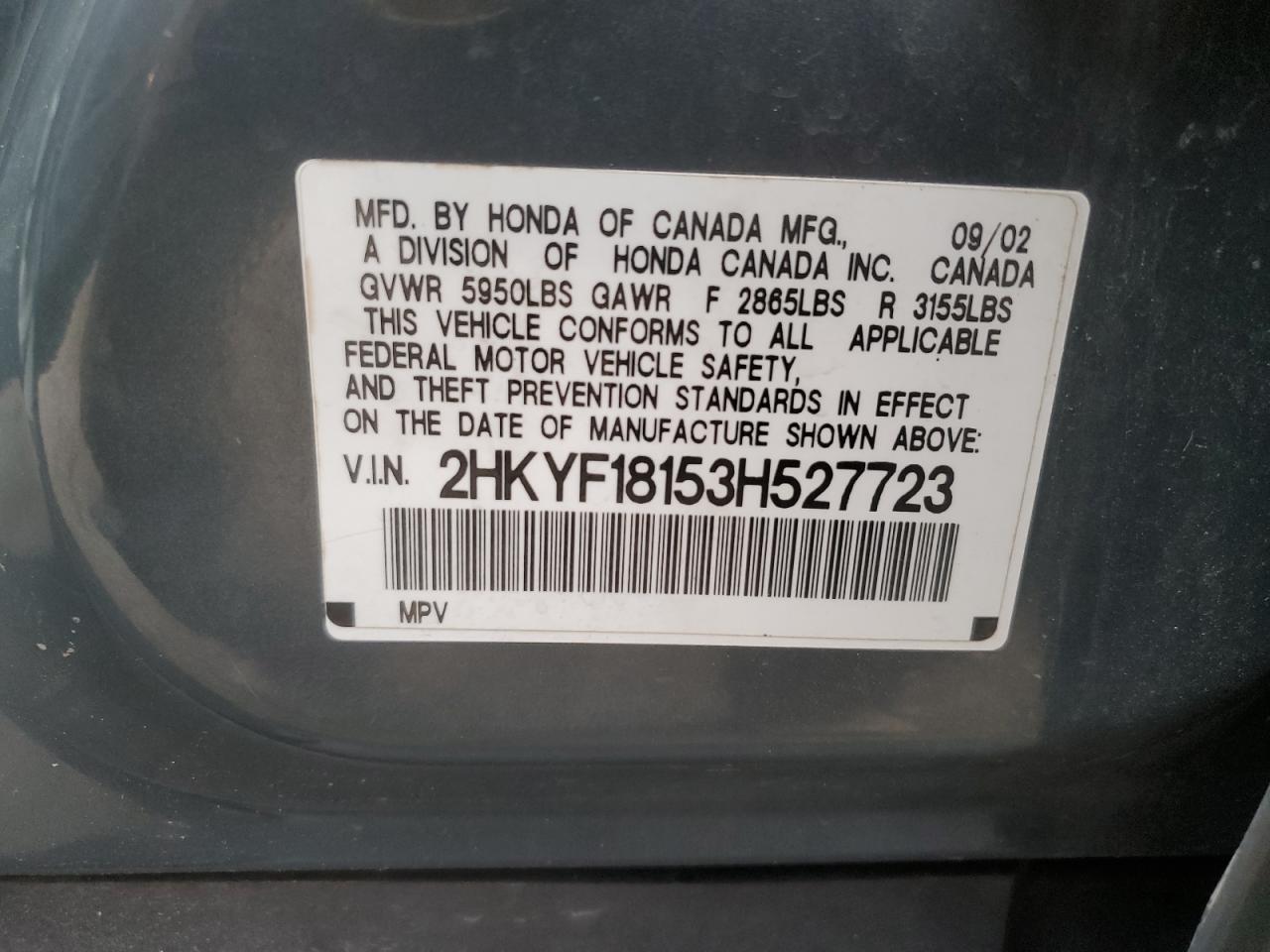 2003 HONDA PILOT