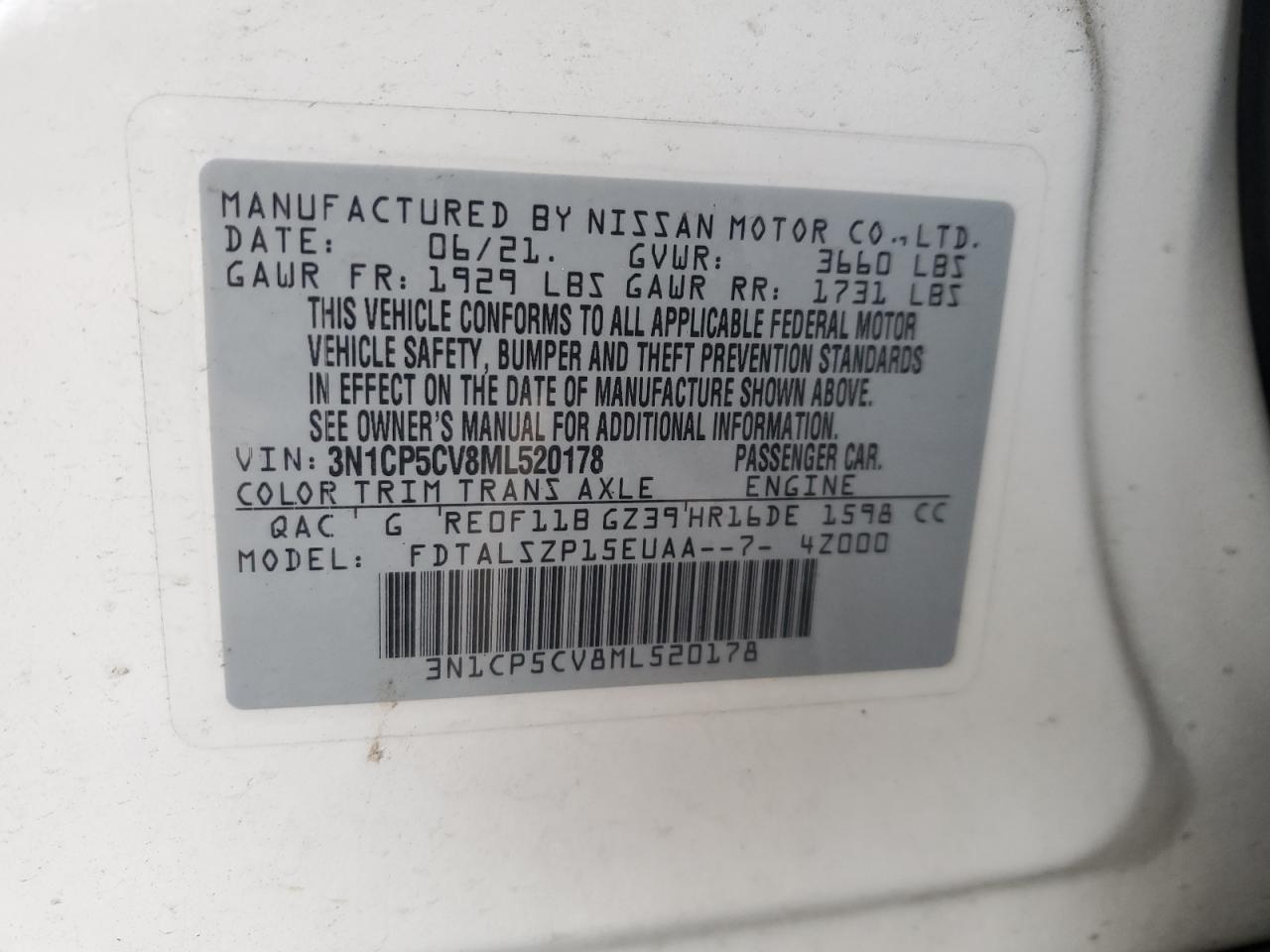 2021 NISSAN KICKS