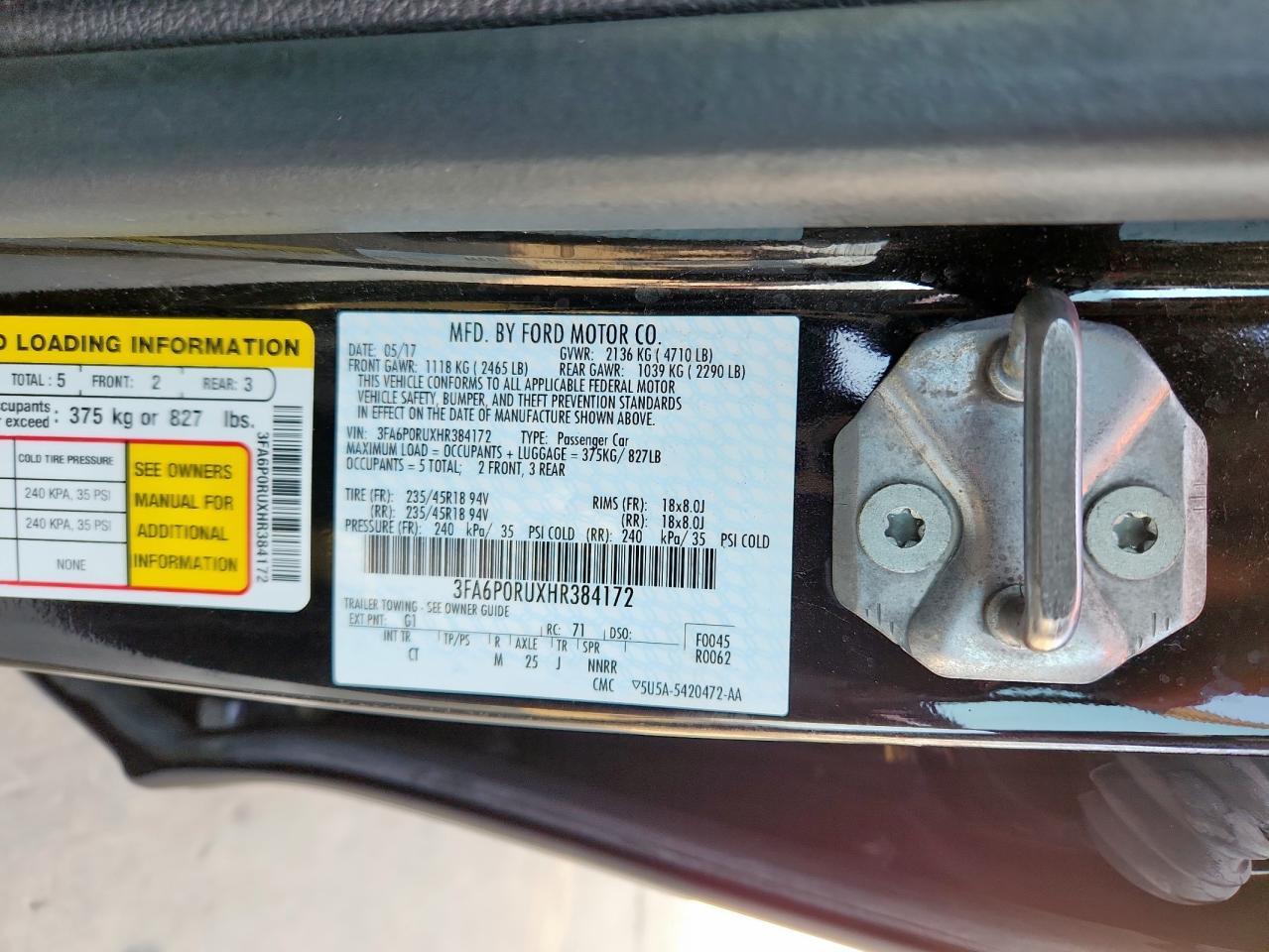 2017 FORD FUSION
