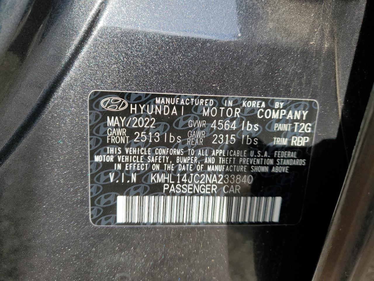 2022 HYUNDAI SONATA