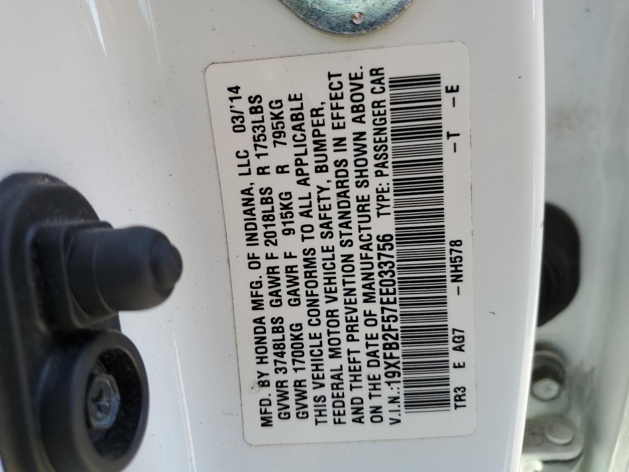 2014 HONDA CIVIC