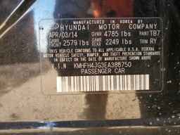 2014 HYUNDAI Azera