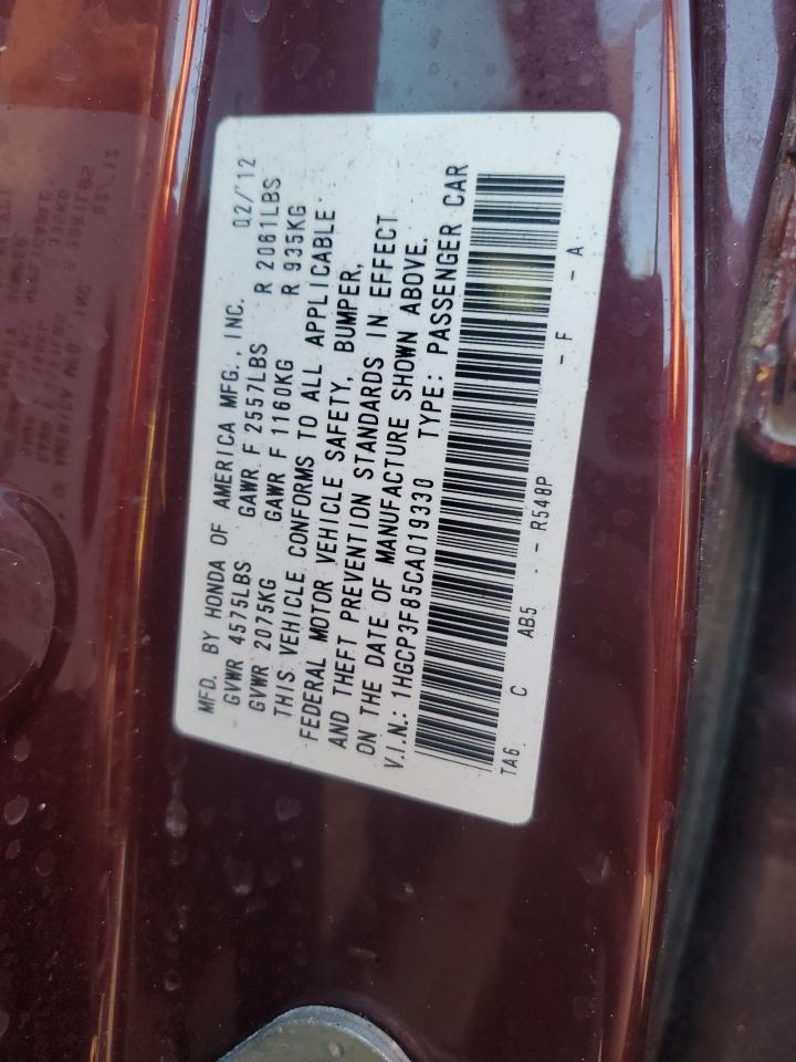 2012 HONDA ACCORD