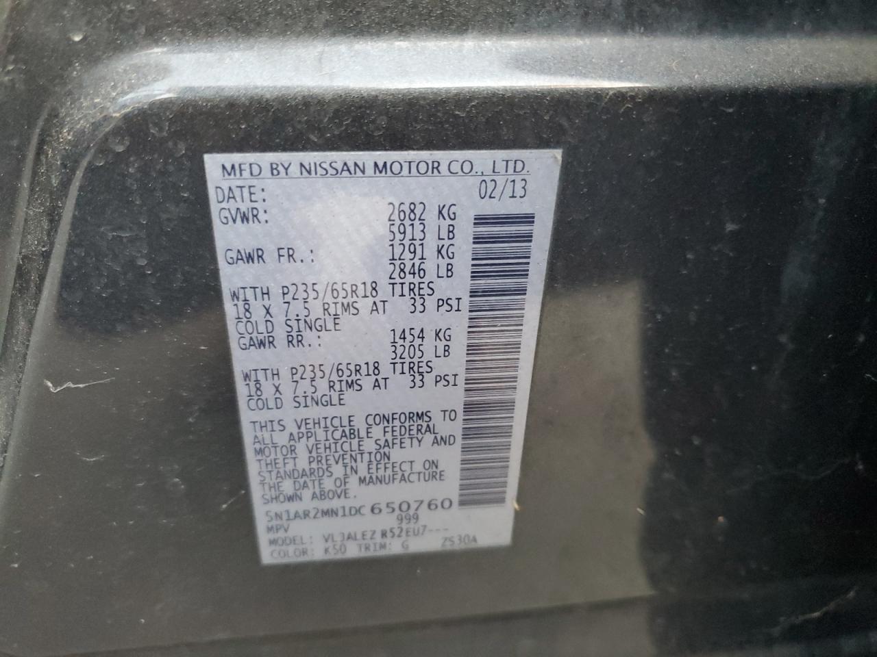 2013 NISSAN PATHFINDER