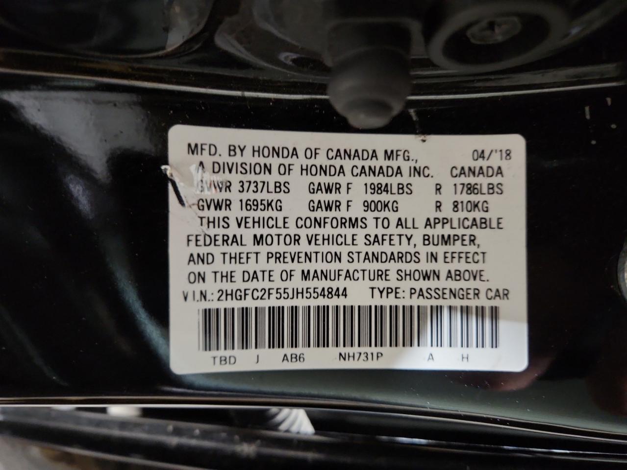 2018 HONDA CIVIC