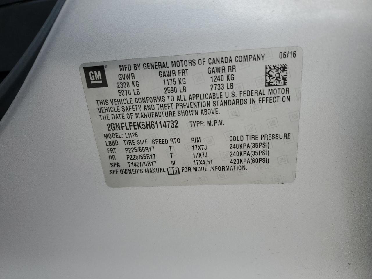 2017 CHEVROLET EQUINOX
