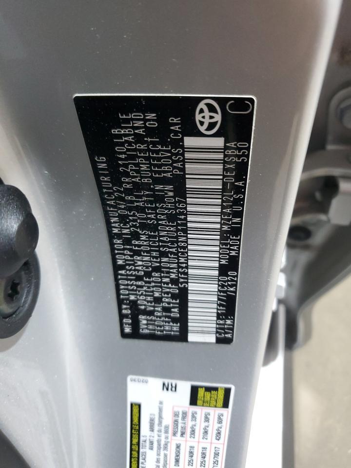 2022 TOYOTA COROLLA