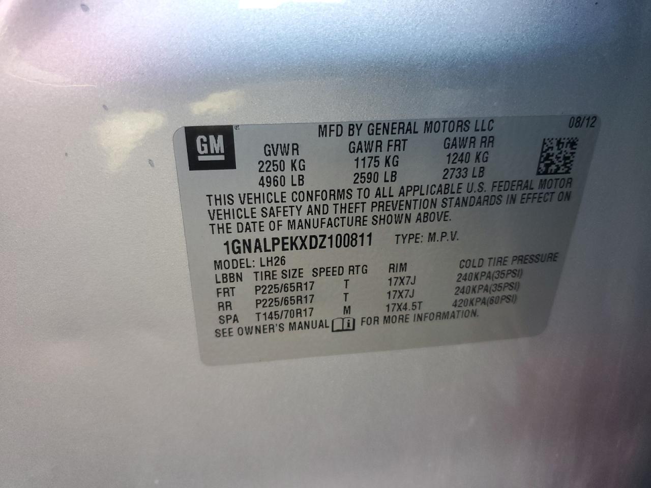 2013 CHEVROLET EQUINOX