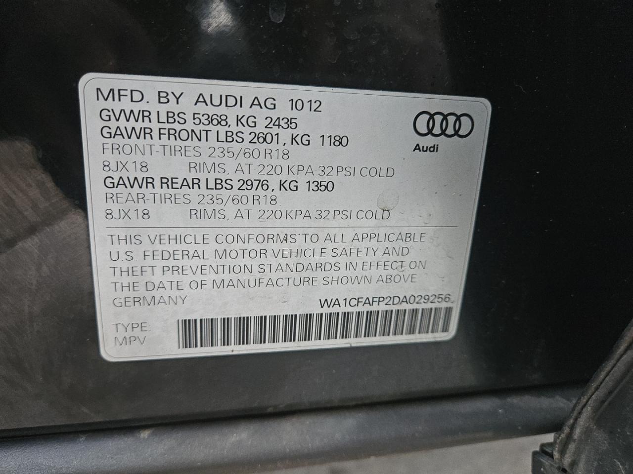 2013 AUDI Q5