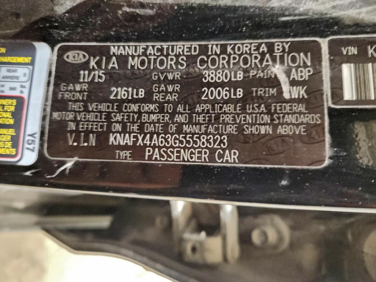 2016 KIA FORTE