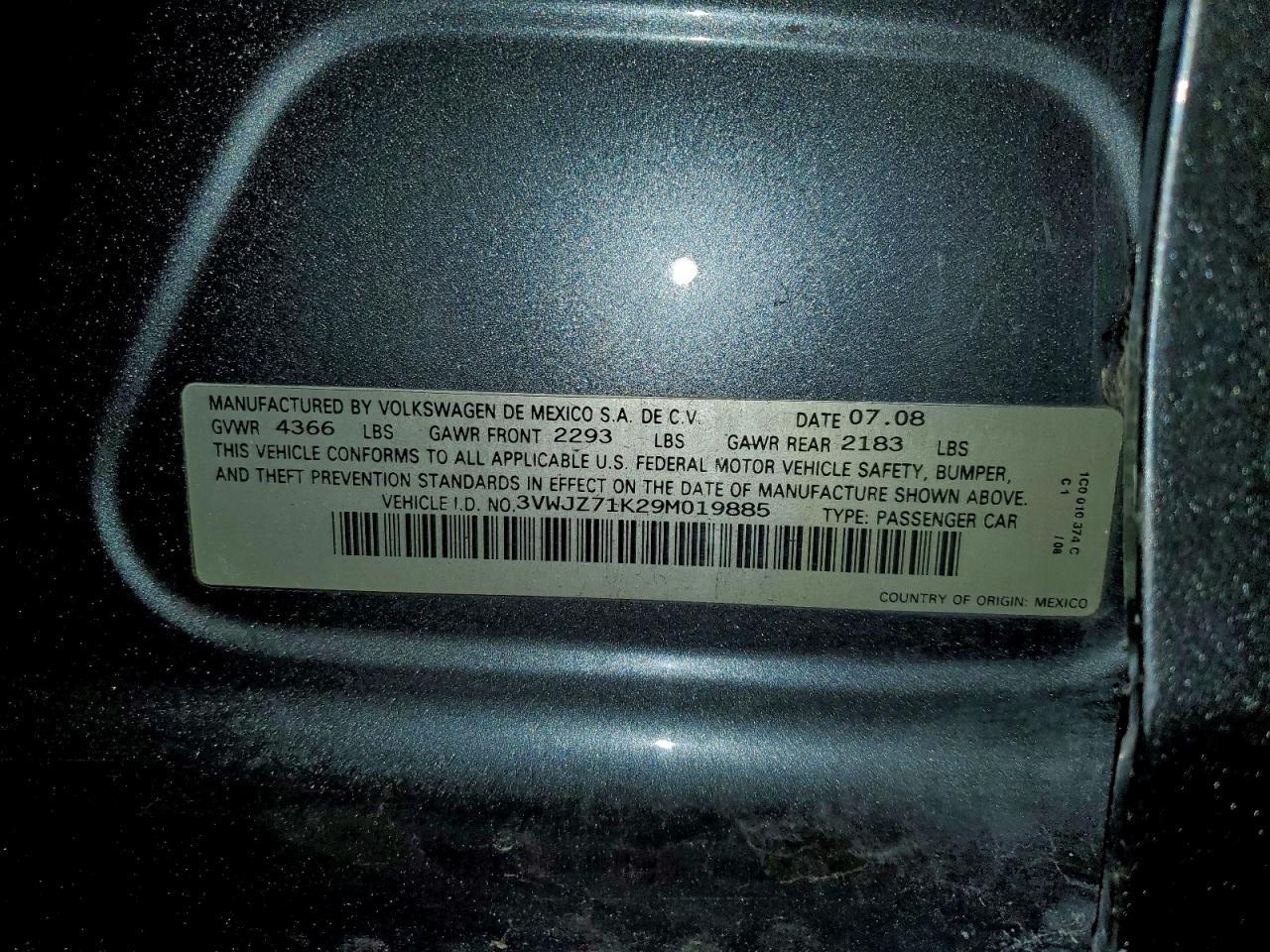 2009 VOLKSWAGEN JETTA