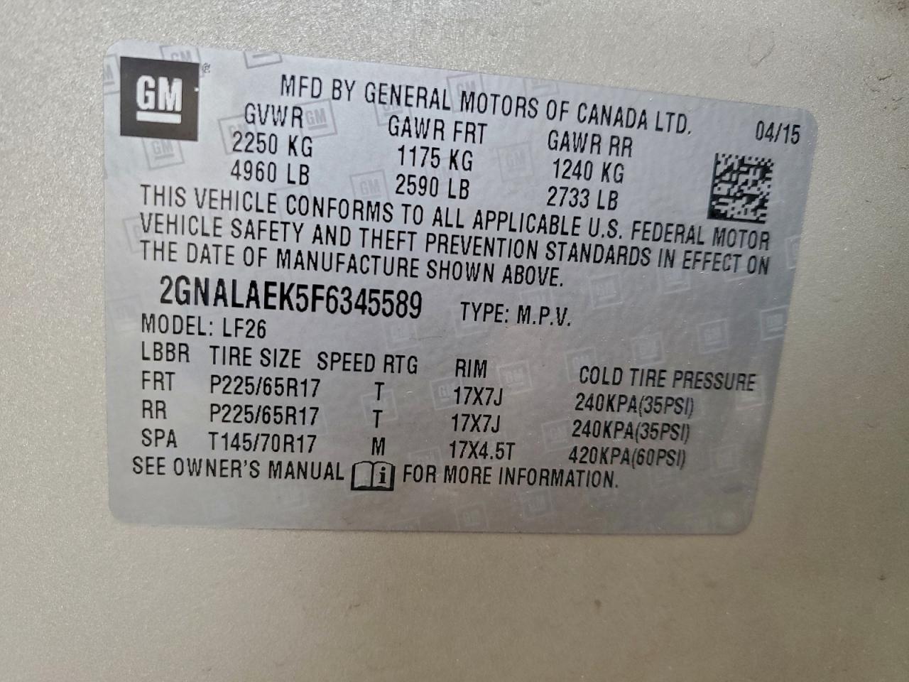 2015 CHEVROLET EQUINOX