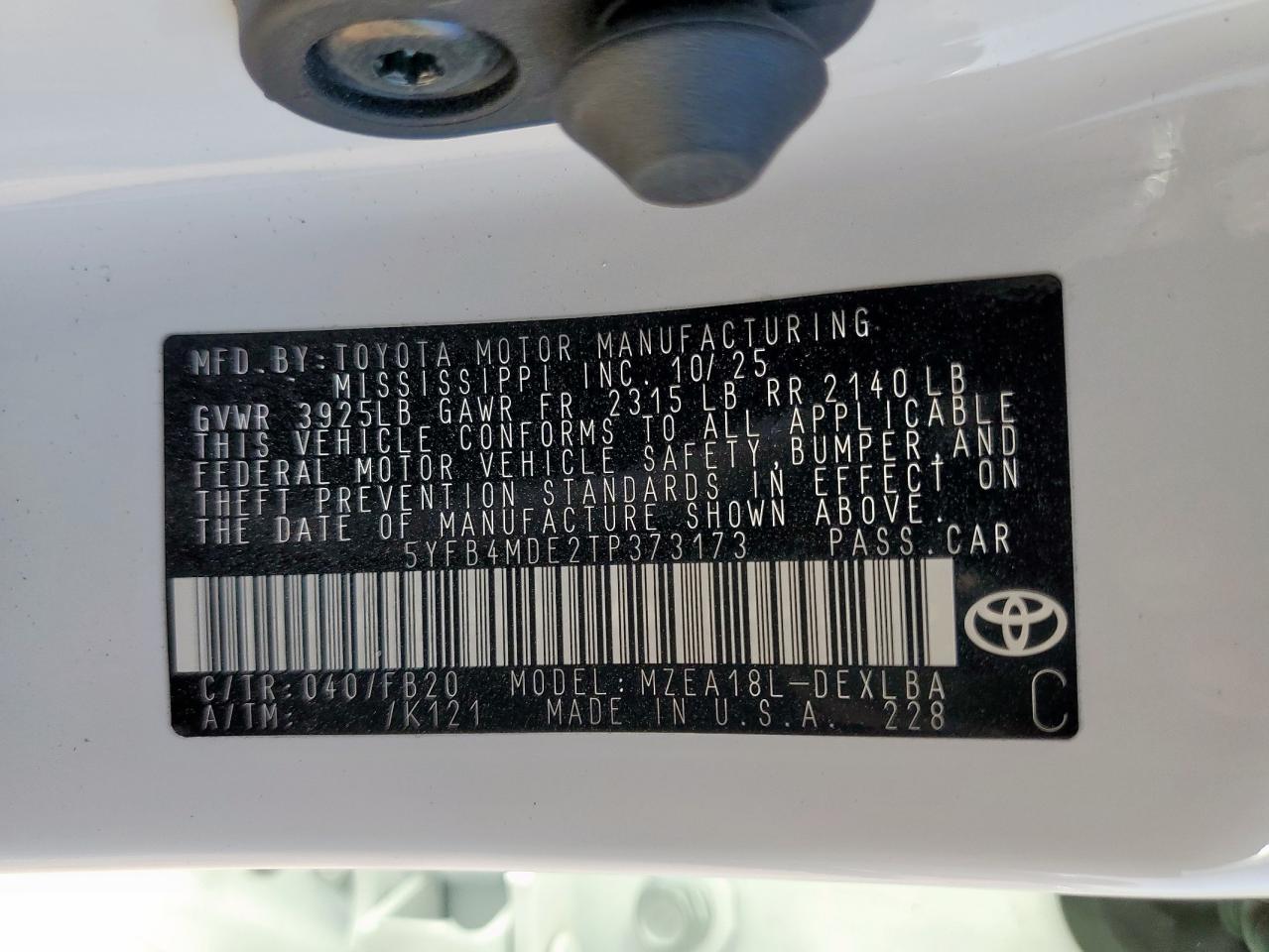 2026 TOYOTA COROLLA