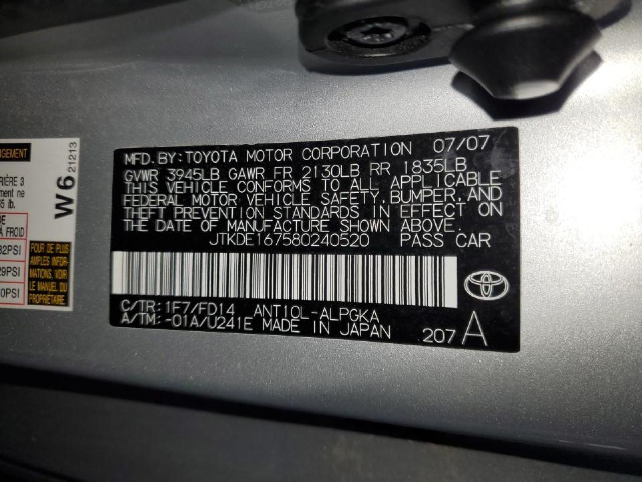 2008 TOYOTA SCION