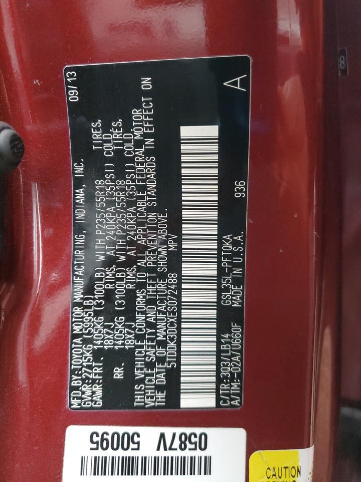 2014 TOYOTA SIENNA