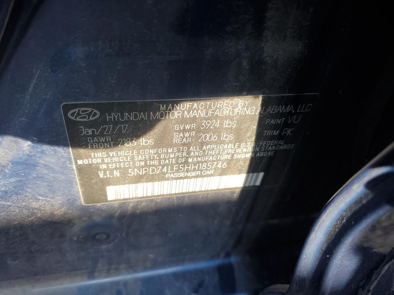 2017 HYUNDAI ELANTRA