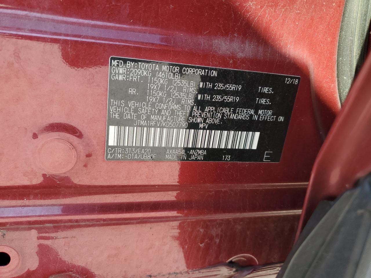 2019 TOYOTA RAV4