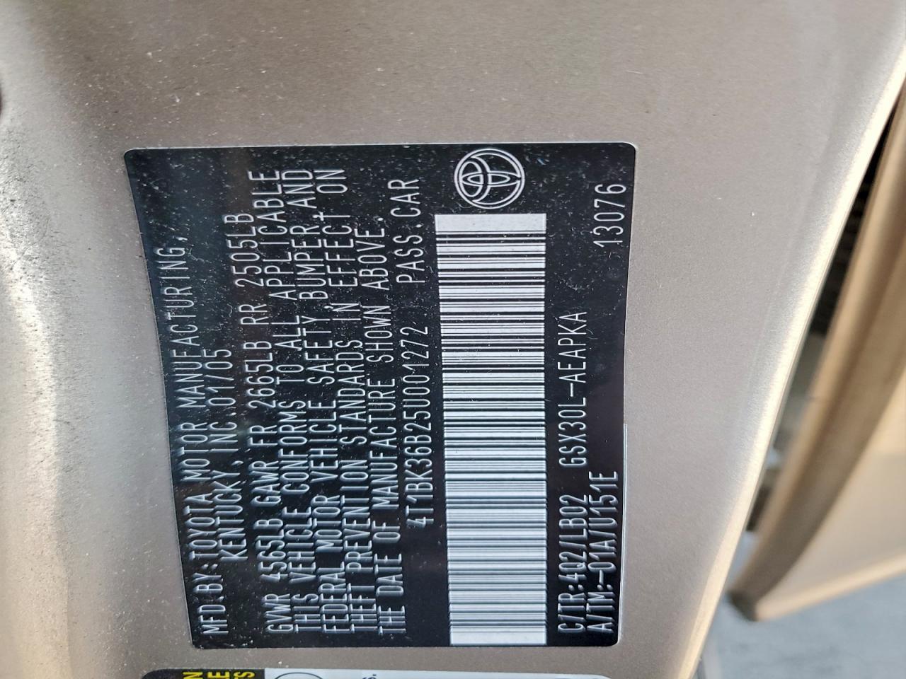 2005 TOYOTA Avalon