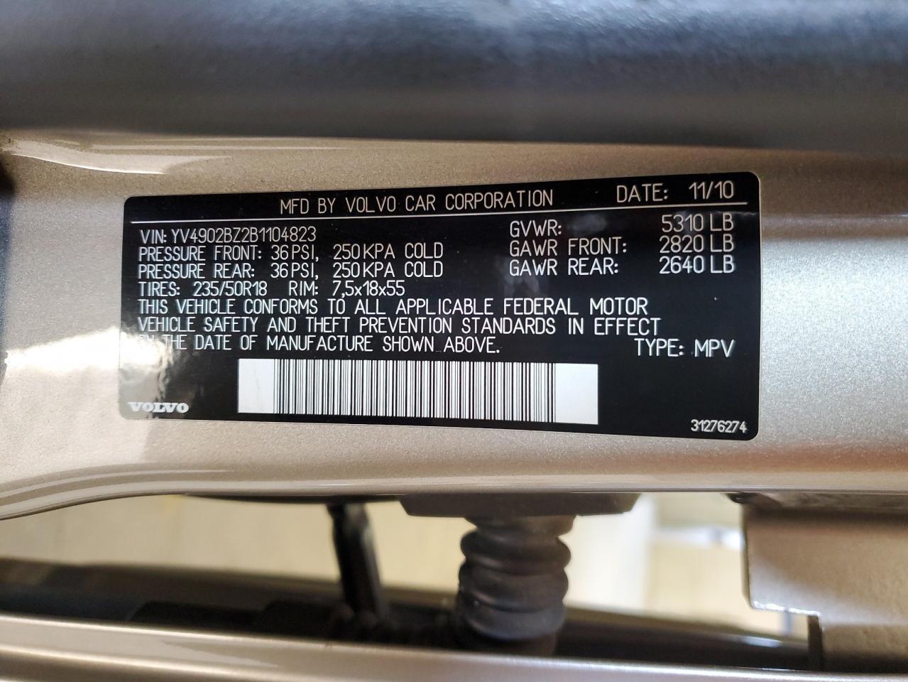 2011 VOLVO XC70