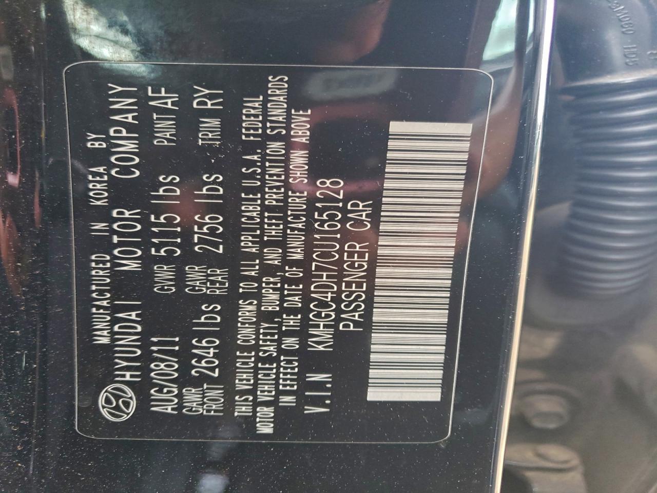 2012 HYUNDAI GENESIS