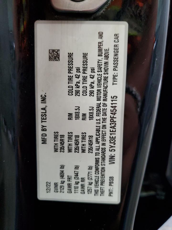 2023 TESLA MODEL 3