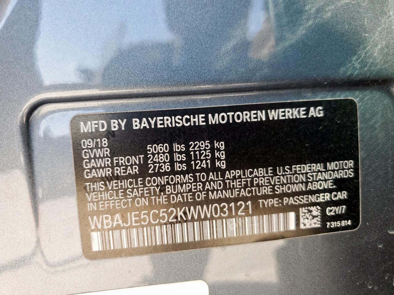 2019 BMW 5 series
