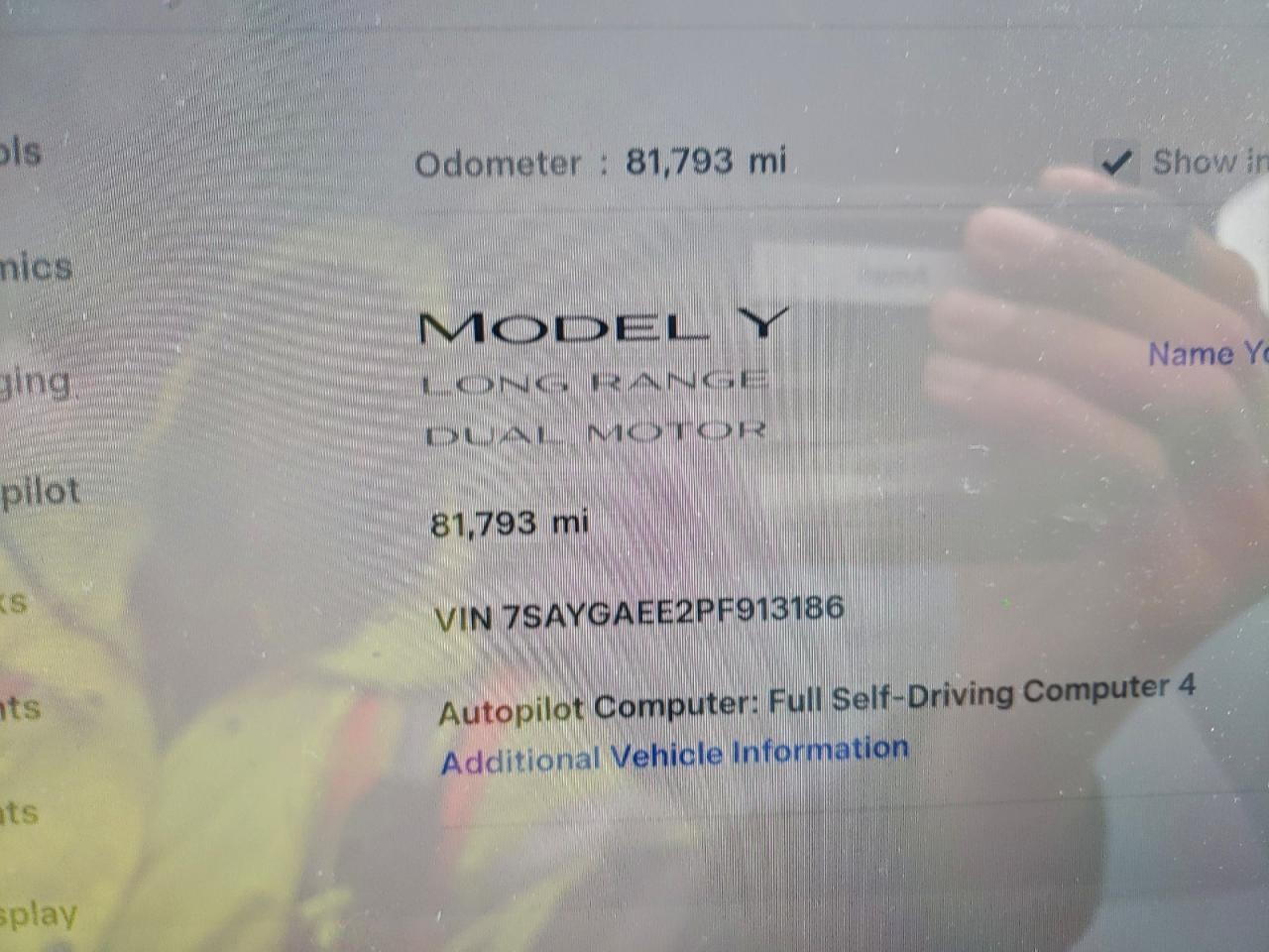 2023 TESLA MODEL Y