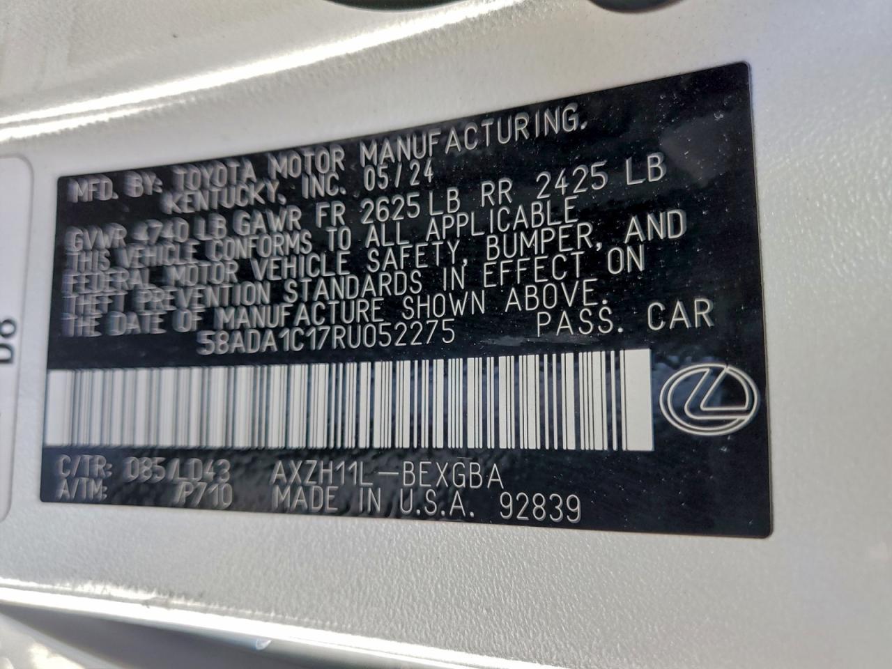 2024 LEXUS ES 300H