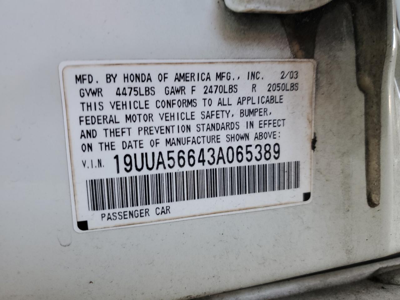 2003 ACURA TL