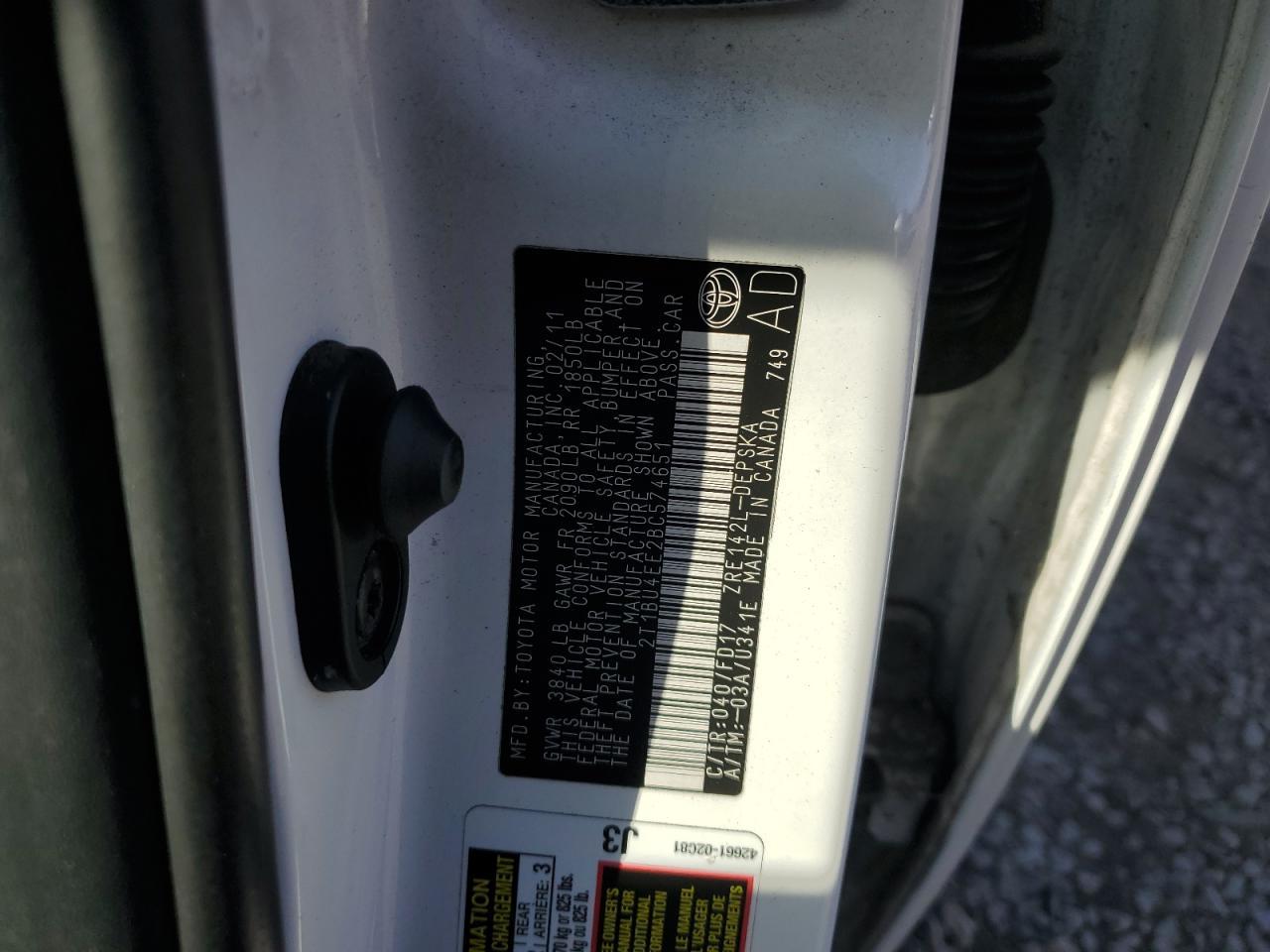 2011 TOYOTA COROLLA
