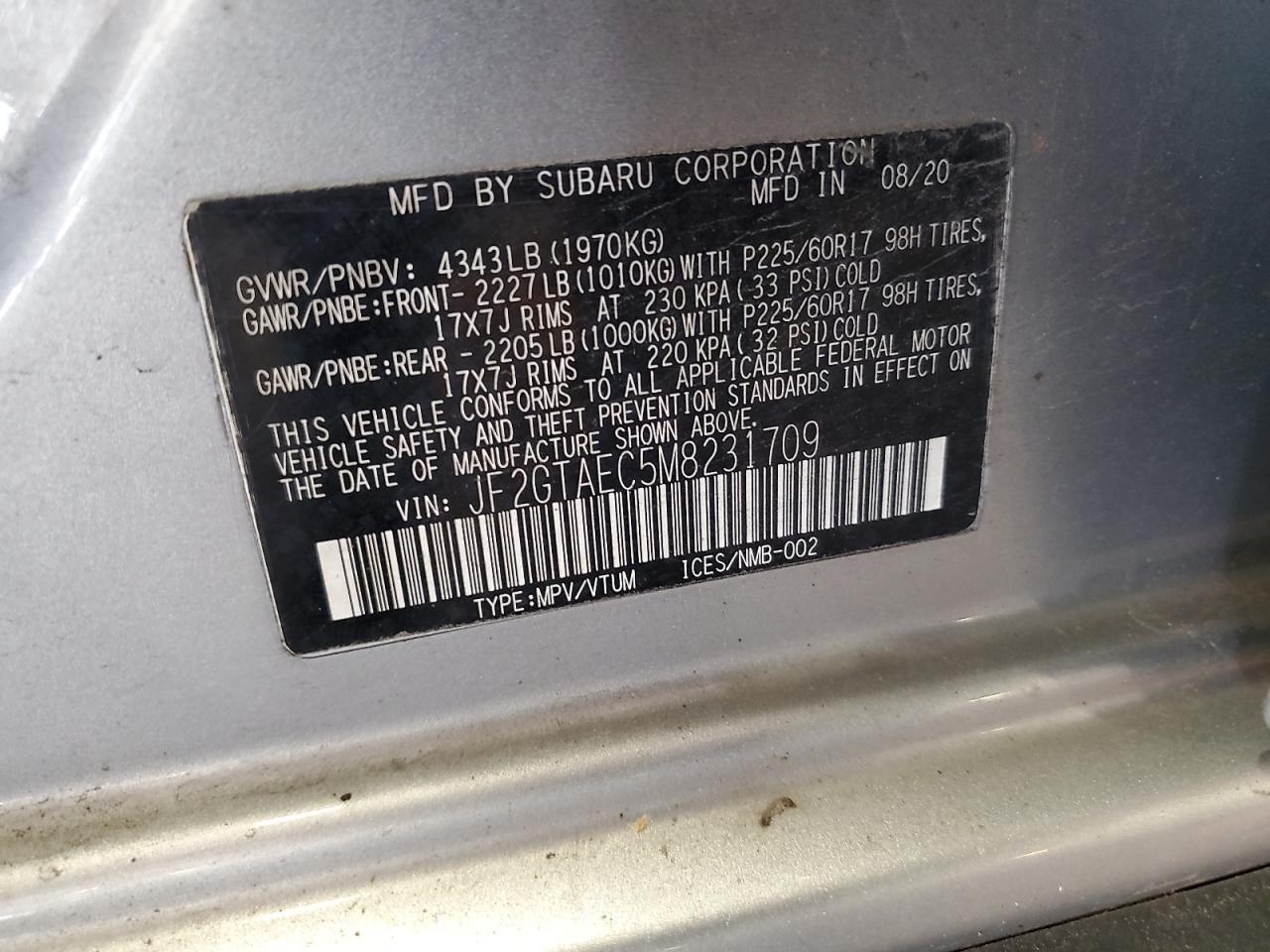 2021 SUBARU Crosstrek