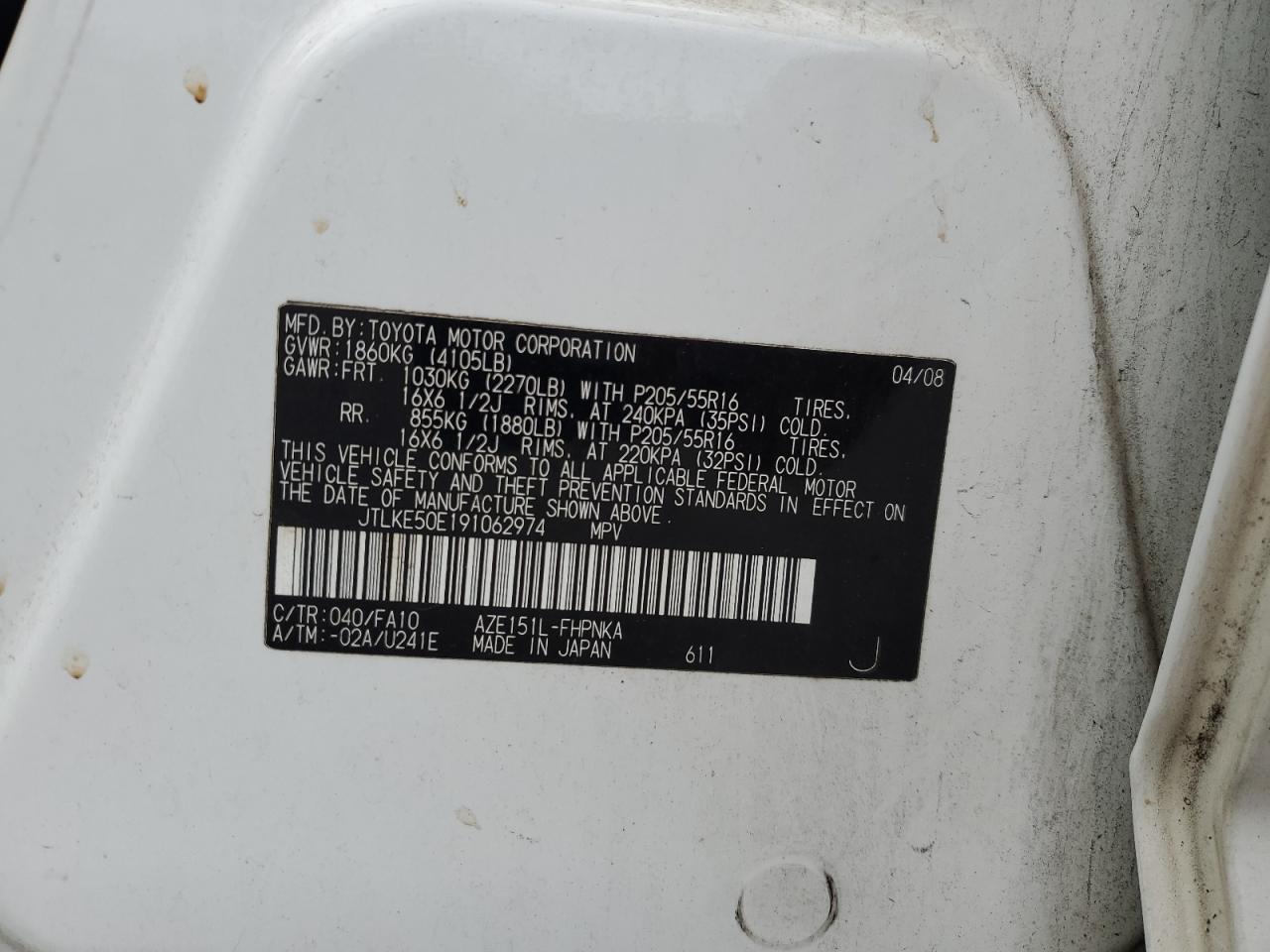 2009 TOYOTA SCION