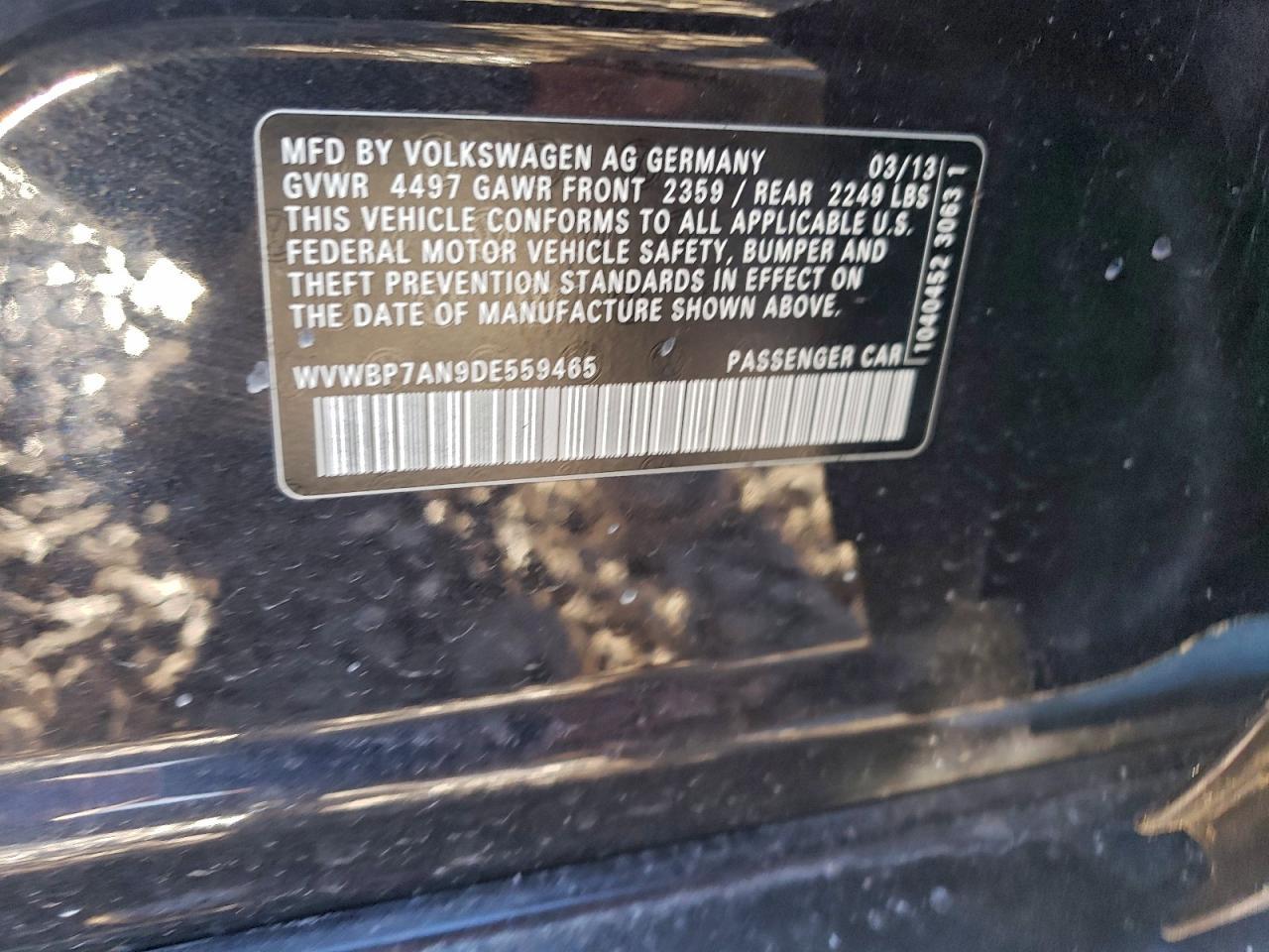 2013 VOLKSWAGEN CC