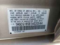 2001 HONDA ACCORD