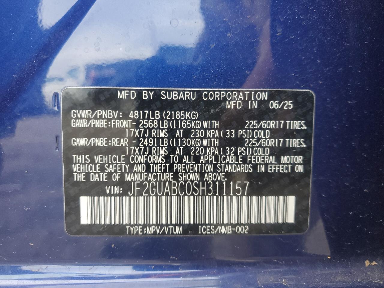 2025 SUBARU Crosstrek