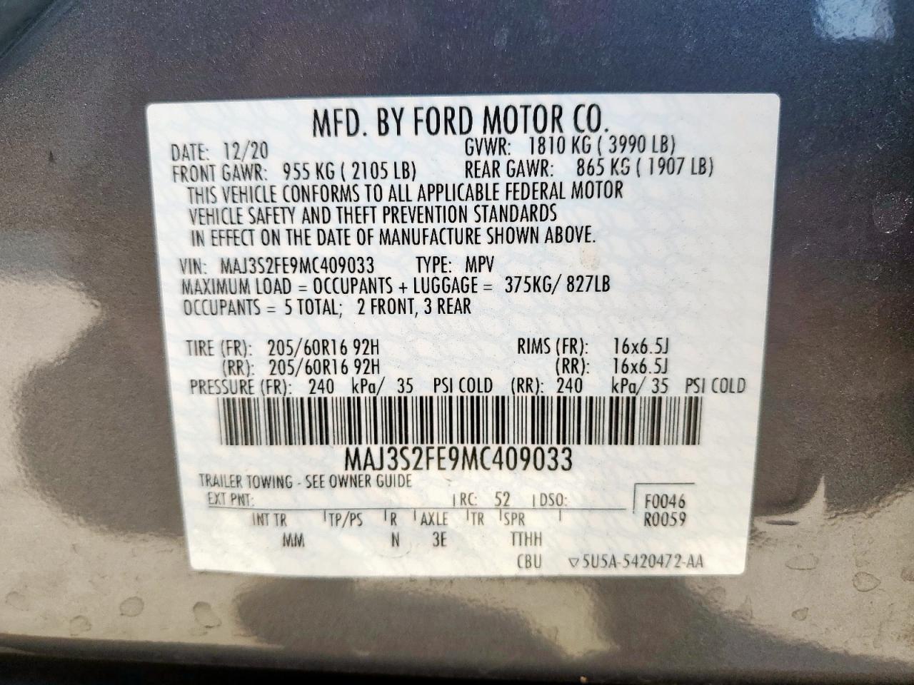 2021 FORD EcoSport