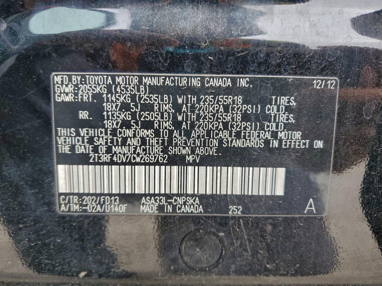 2012 TOYOTA RAV4