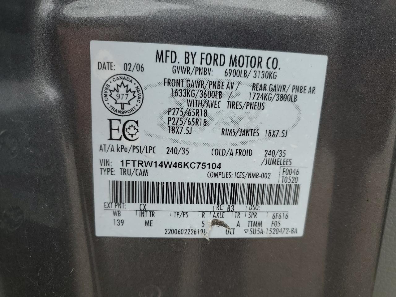 2006 FORD F-150