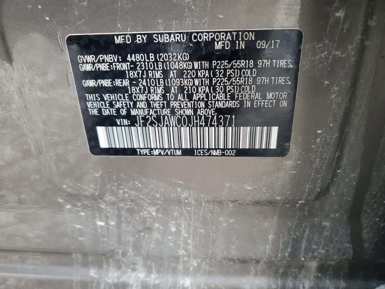 2018 SUBARU FORESTER