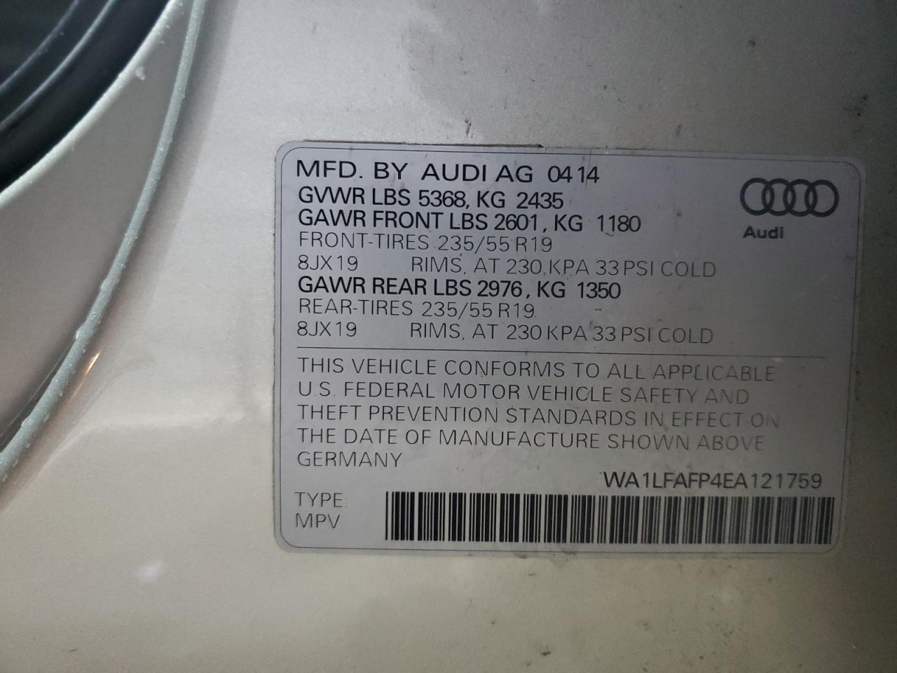 2014 AUDI Q5
