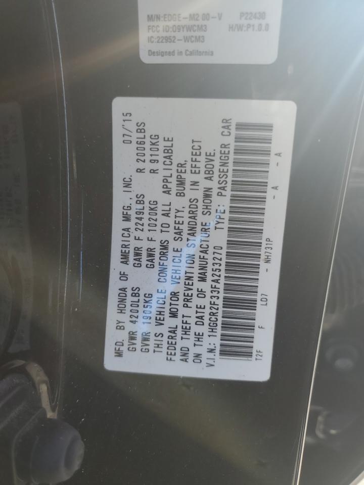 2015 HONDA ACCORD