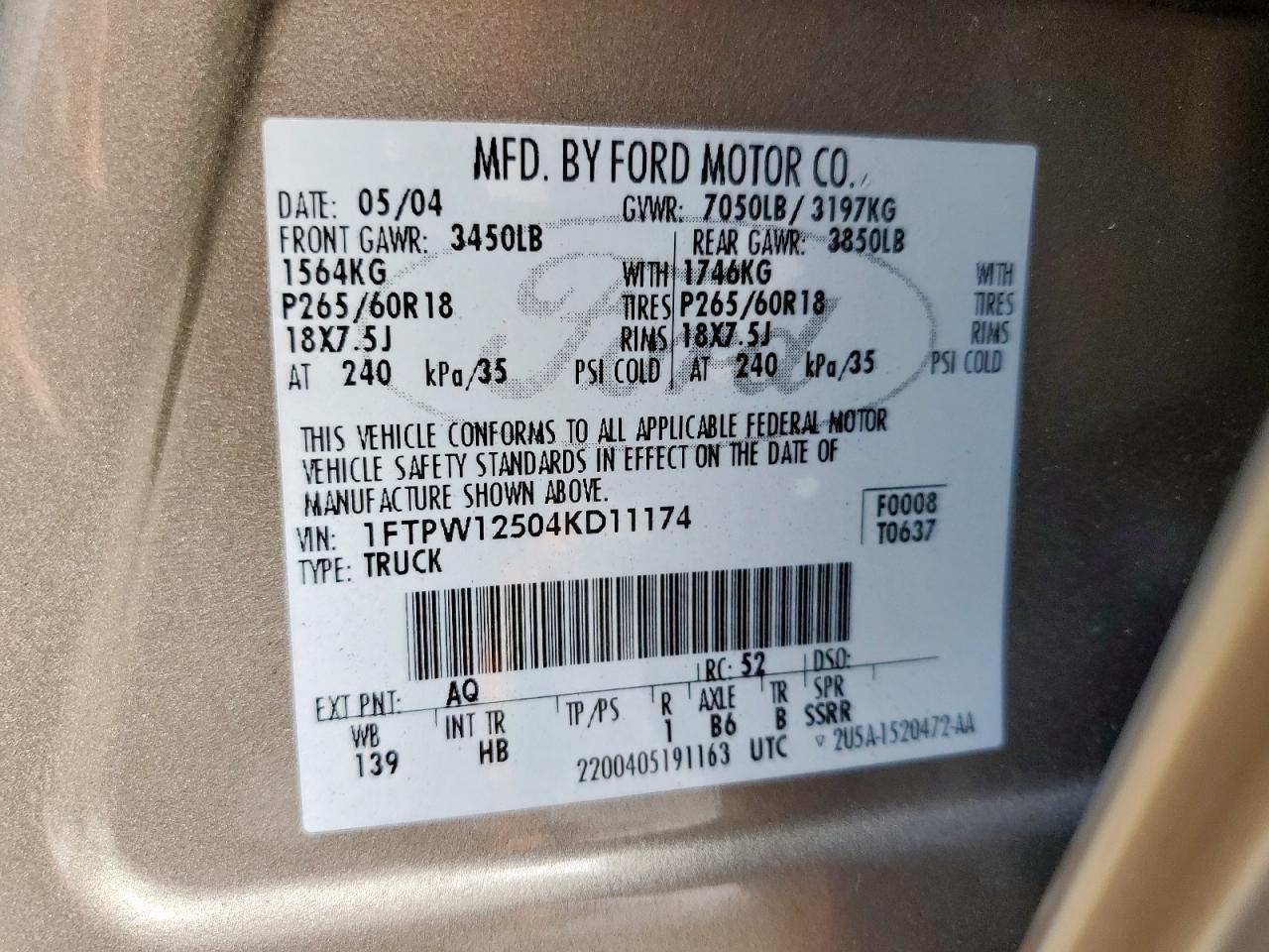 2004 FORD F-150