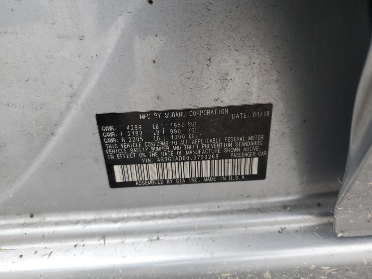 2018 SUBARU IMPREZA