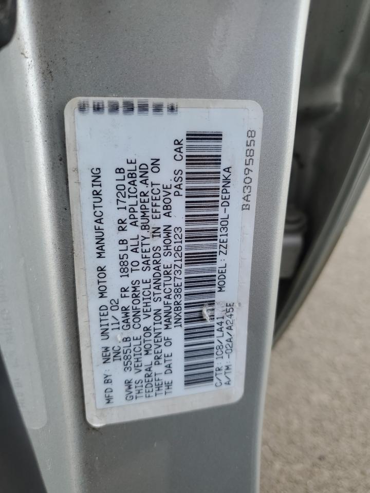 2003 TOYOTA COROLLA