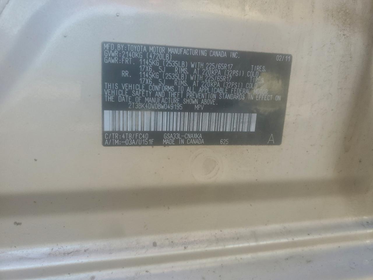 2011 TOYOTA RAV4