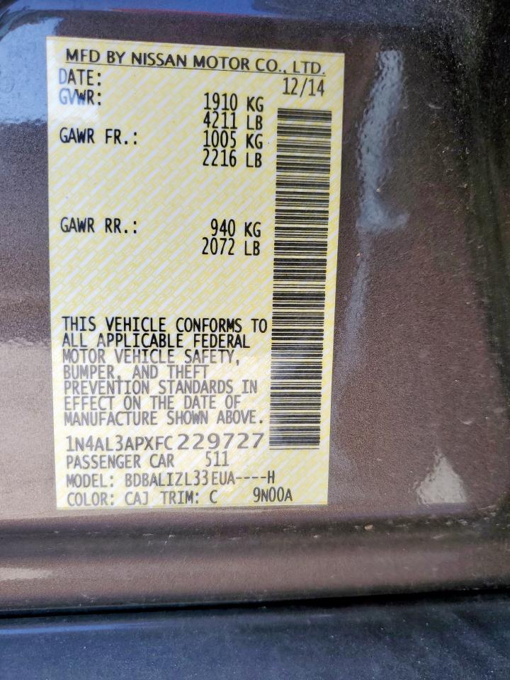 2015 NISSAN ALTIMA